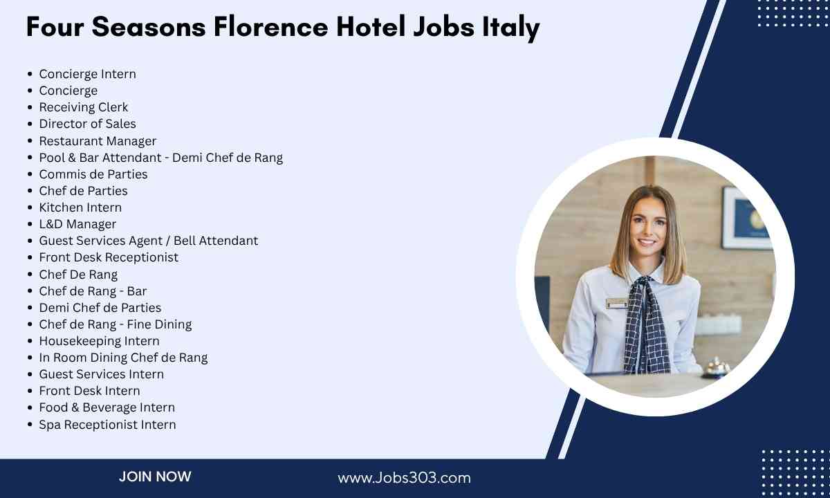 Four Seasons Florence Hotel Jobs Italy